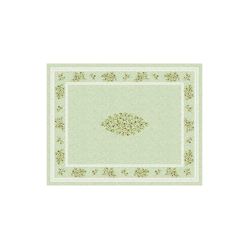 Provence Tablecloth Maussan Green (Vert) Olives Approx. 155 x 200