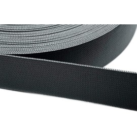 Jajasio Elastic Band for Sewing 25 mm Wide in 20 Colours 20 - Dark Grey 25 Metres