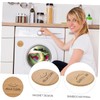 Hsthe Sea 2PCS Bamboo Dishwasher Magnet Round Kitchen Dishwasher Magnet