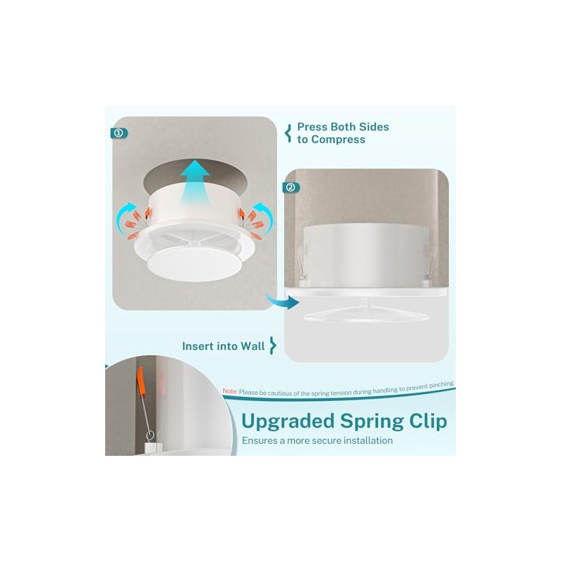 [Upgraded] HG Power 4 Inch Vent with Adjustable Panel &