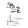 Worm Gear Motor Self Locking Function M6 Head Rotating Shaft