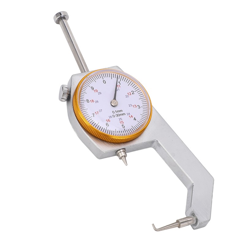 Curved Head Thickness Gauge Dial Lockable 0 to 30mm Range