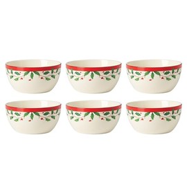 Lenox 893492 Holiday 6-Piece Dessert Bowl Set