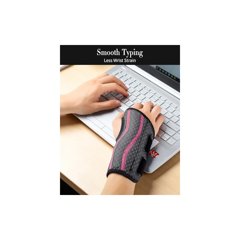 ABYON Carpal Tunnel Wrist Brace with Dual Contoured Stabilisers