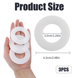 3 Pack 816.418.00.1 Flush Valve Base Sealing Washer Compatible with Geberit Replacement Silicon Clear Washers Repair Rubber Seal Diaphragm