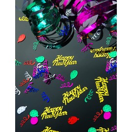 Happy New Year Confetti 4 x 2 cm 3 g Table Decoration New Year's Eve Party Confetti Gold