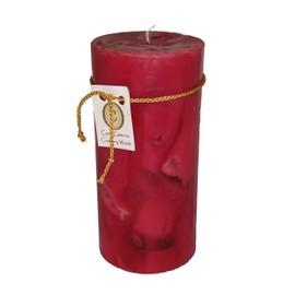 Handmade Scented Candle - Long Burning Pillar - Cranberry Woods Scent (Medium)