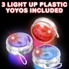 ArtCreativity Yoyos de plástico iluminado para niños, juego de 3,