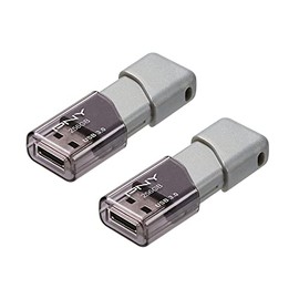 PNY PNY P-FD256X2TBOP-MP 256GB Turbo Attach 3 USB 3.0 Flash Drive,Silver (Pack of 2)