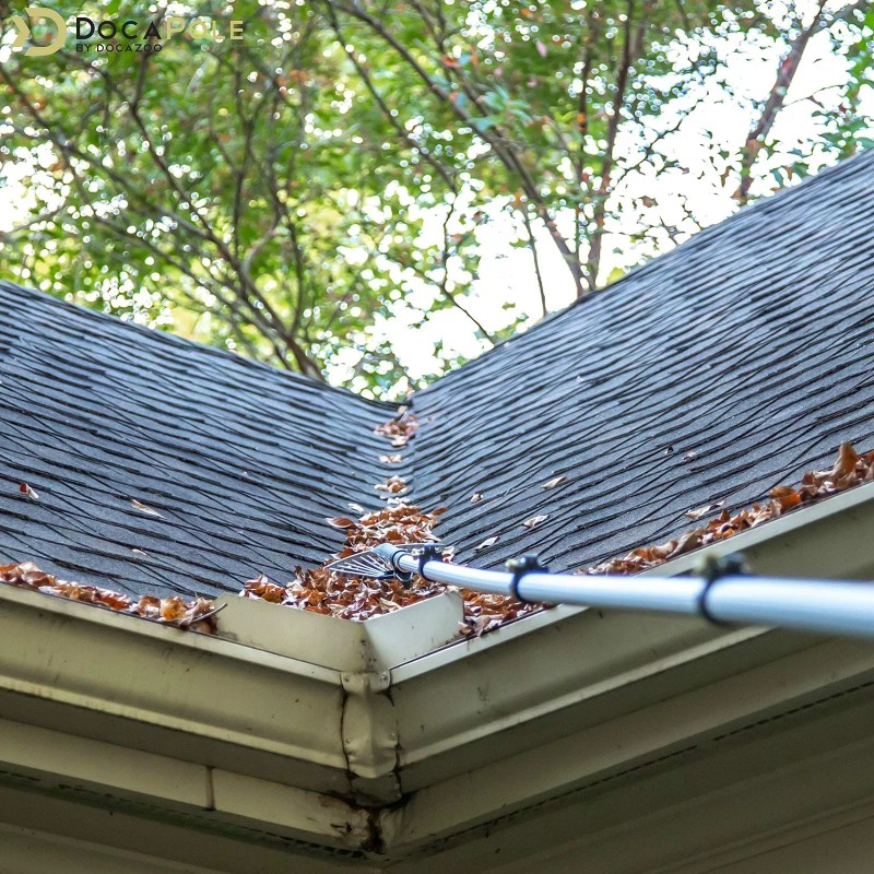 DOCAZOO, Roof Rake Extension Pole Attachment - Adjustable Roof Rake