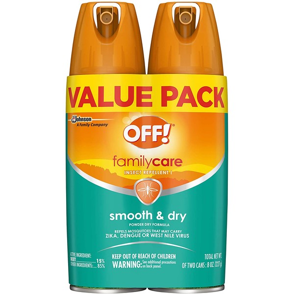 OFF! Family Care Insect & Mosquito Repellent I, Smooth & Dry Bug Spray for the Beach, Backyard, Picnics and More, 4 oz. (Pack of 2)