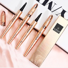 YANINEE 3D Waterproof Eyebrow Pencil, Hair Drawing, Quick Drying and Durable Magic Microblading Liquid Eyebrow Pen with 4 Fork Tips (Light Brown)