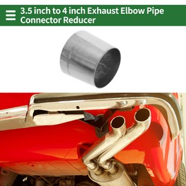 Motoforti Mandrel Exhaust Bend Elbow Concentric Reducer Car Exhaust Pipe Tubing Piping Adapter 3.5" OD to 4" OD 304 Stainless Steel Silver Tone 2 Pcs