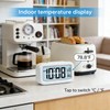 Lesipee Digital Alarm Clock for Bedroom, Desk Clock Battery Operated,