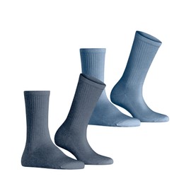 ESPRIT Women's Basic Tennis Multipack W So Cotton Plain Socks (Pack of 2), Blue Mix 0070