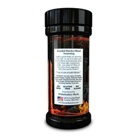 Bearded Butchers Hot Blend Seasoning, 10 oz Large Shaker - Bold Habanero Heat for Steaks, Burgers, Roasts, Soups, and Game Meats - No MSG, Gluten-Free, All-Natural Ingredients, Sugar-Free Spice Blend