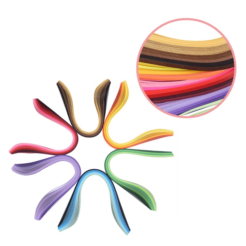 14PCS Paper Quilling DIY Kits with 6 Colors Quilling Strips