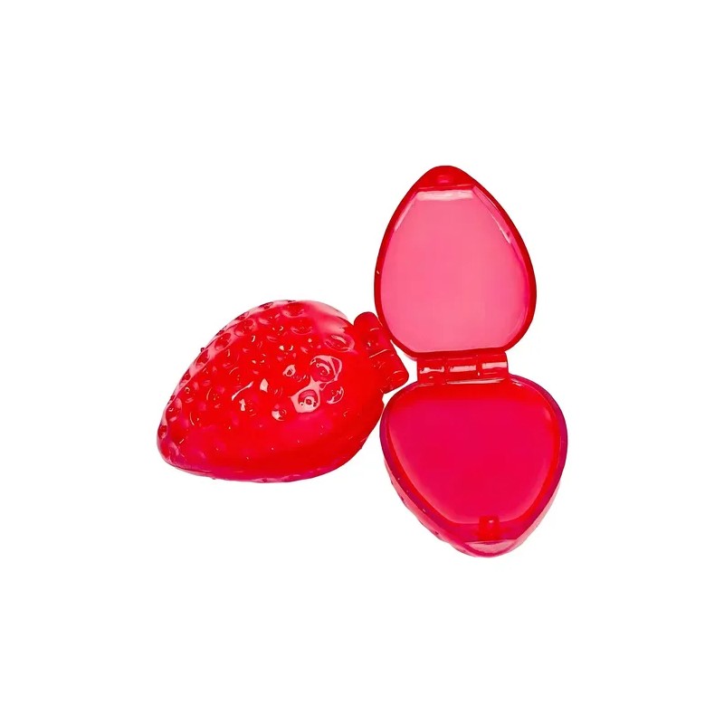 Caja 24 Bálsamos Labiales Sabor Fresa Con Brillo Hidratantes