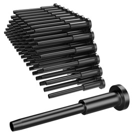 BLIKA 80 Pack 1/8" Black Stainless Steel Invisible Receiver and Swage Stud End for Cable Railing, Deck Stair Threaded End Fitting for Wood & Metal Post, Black Cable Railing Hardware