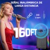 2 Pcs Micrófono de Karaoke Inalámbrico, Micrófonos Dinámicos Recargables, Bocina