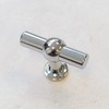 Polished Chrome T-Bar Handle for Kitchen Cabinets | 14mm Diameter