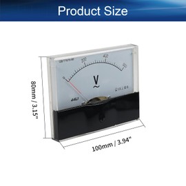 Heyiarbeit AC 0-600V Analog Panel Voltage Gauge 44L1 Volt Meter for Voltage Measurement Devices 1Pcs