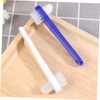 MERRYHAPY 4pcs Double- Cleaning Toothbrushes Portable Ergonomic and Shine Material