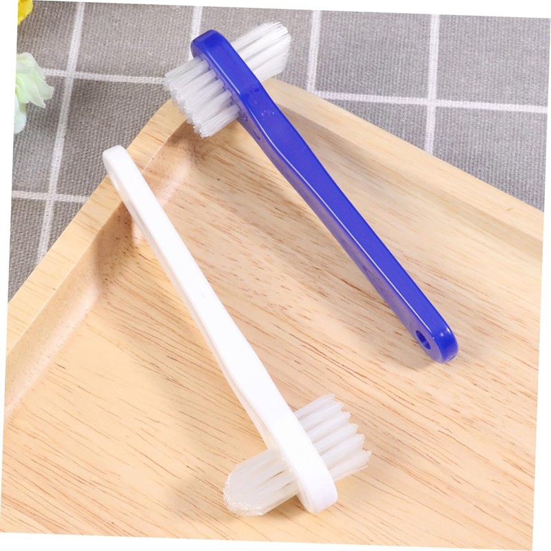 MERRYHAPY 4pcs Double- Cleaning Toothbrushes Portable Ergonomic and Shine Material