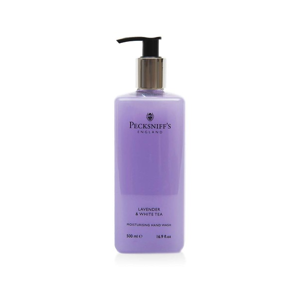 16.9 Fluid Oz Hand Wash (Lavender & White Tea) - Gentle Cleanser for Sensitive Skin - Moisturizing & Hydrating - All Natural Cruelty Free Hand Wash - Vitamin B Enriched Hand Wash - Pecksniff’s