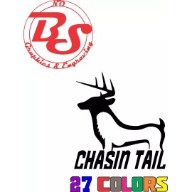noBS graphics 6" Chasin Tail Decal Funny Joke Hunting Fishing Buck Commander Duck Dynasty noBS - Hunting Moose