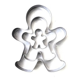 Gingerman Set of 3 Stainless Steel Cookie Cutters 3/6.5/10 cm