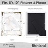 Langdon House 8x10 Picture Frames (Distressed White, 3 Pack) Farmhouse