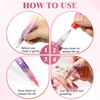 12 Colors Nail Art Pens, 0.5mm Fine Tip 3D Acrylic