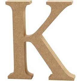 13cm Large Wooden MDF Letter Shape to Decorate - K | Wood Shapes for Crafts