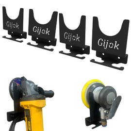 Gijok Angle Grinder Holder & Tool Wall Mount Bracket for 5 Inch Grinders, Impact Wrench & Other Tools Storage Rack