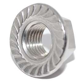 Hex Nuts M3 6 Pieces with Flange and Locking Toothing DIN 6923 A2 Stainless Steel Nuts V2A Hex Nut