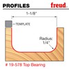 Freud 19-578: 1/4" Radius Dish Carving Bit with 1/2" shank,