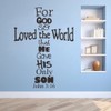 ANFRJJI Christian Wall Decals Bible Verse Wall Stickers Cross Wall