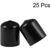 TA-VIGOR 25Pcs Rubber End Caps, 15mm ID Round Flexible Screw