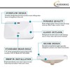 KARAMAG Bathroom Vessel Sink 20.6'' x 14.7'' Semi Recessed Bathroom