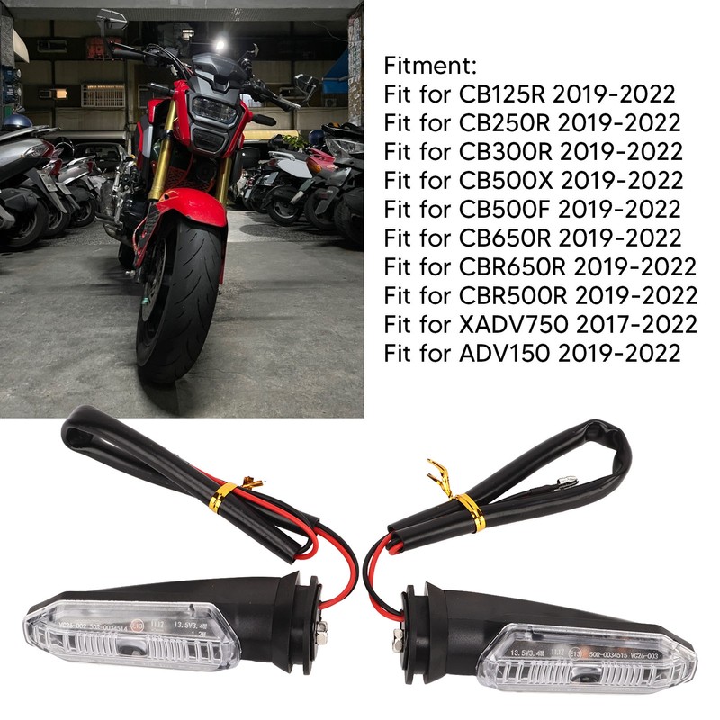 2Pcs Motorcycle Turn Signal Light 12V 1.5W Turning Indicator Lamp