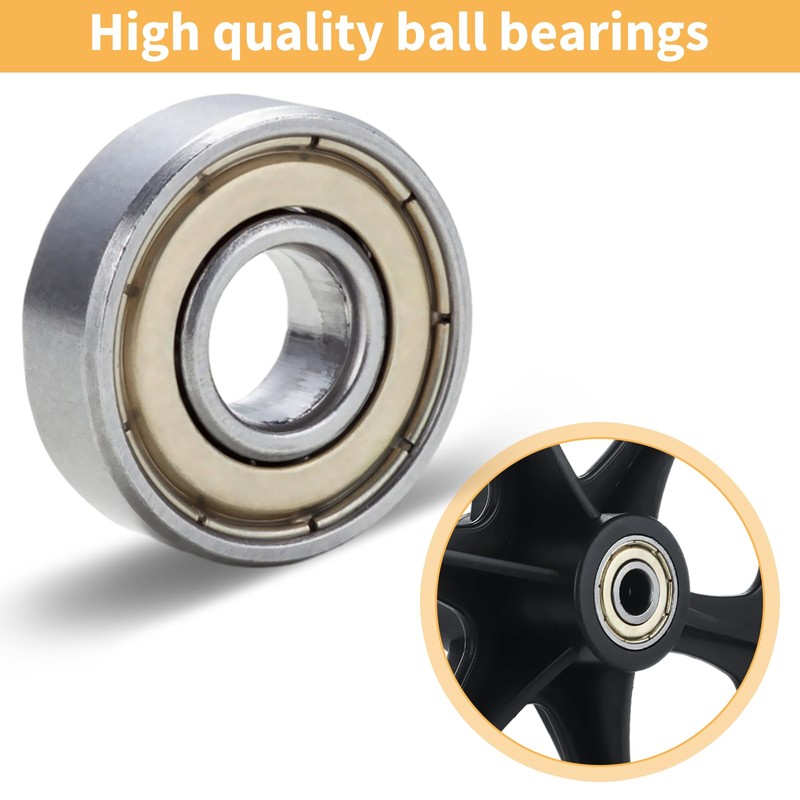 MUXHEL 4 Pcs Walker Wheels Replacement 6 Inch Solid Wheelchair