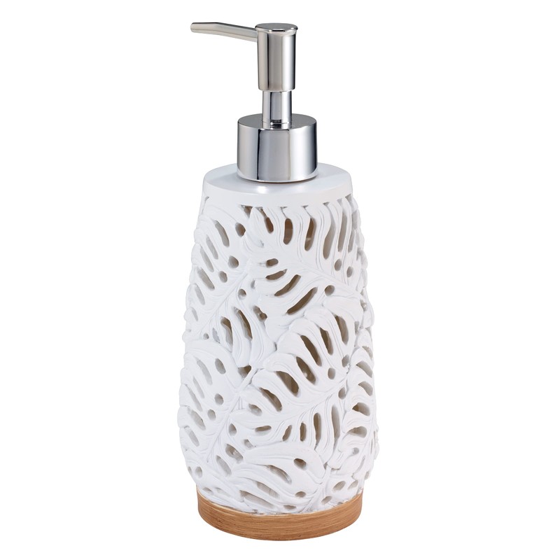 Avanti Linens - Soap Dispenser/Lotion Pump, Palm Tree Leaves Inspired