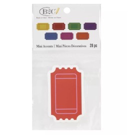 B2c Back to Class Mini Die Cut Ticket Accents 28 Pieces
