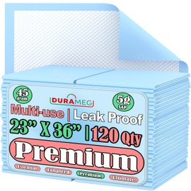 Chucks Pads Disposable [120-Pads] - 23” X 36” Adult Incontinence Chux Pads, 5g SAP Absorbent Fluff Protective Mattress Bed Pads, Pee Pads for Babies, Kids, Toddler & Elderly, Large Puppy Training Pads
