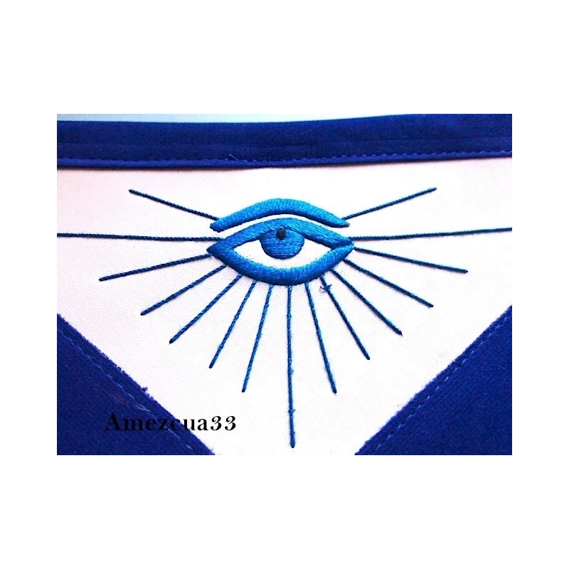 Master Mason Apron Light Blue Threads Synthetic Heavy Leather