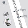 NKlaus 1.3 mm Silver Anchor Chain (Length Selectable 40 cm