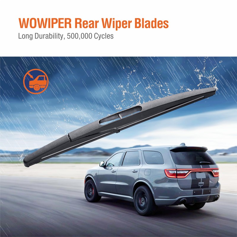 WOWIPER 12 inch (12-E) Rear Wiper Blade Replacement for Wrangler