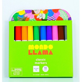 Mondo Llama Assorted 10 Colors Classic Markers Art Draw Back to School Mondo Llama Kids BTS