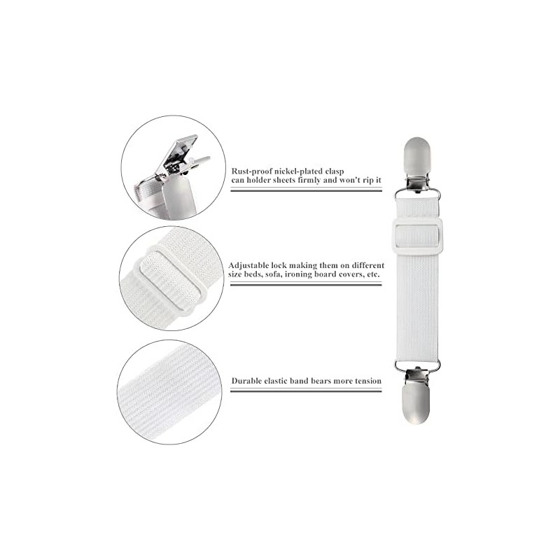 LIHAO 4 Pinzas Elásticas Ajustables para Funda de Tablas de